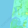 Foxton Beach topographic map, elevation, terrain