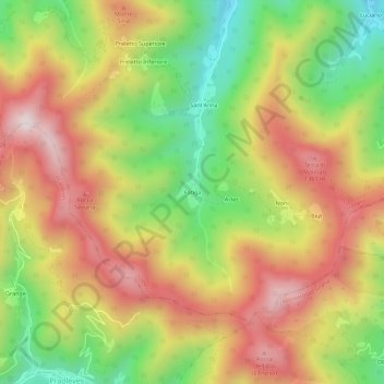 Fatiga topographic map, elevation, terrain