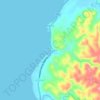 Bagasawe topographic map, elevation, terrain