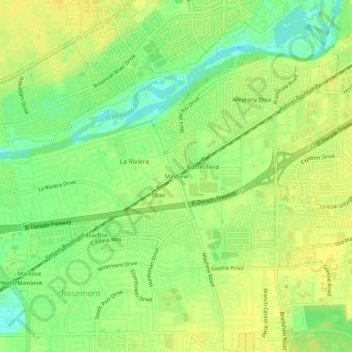 Mayhew topographic map, elevation, terrain