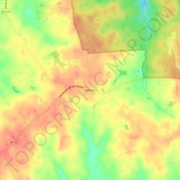 Belona topographic map, elevation, terrain