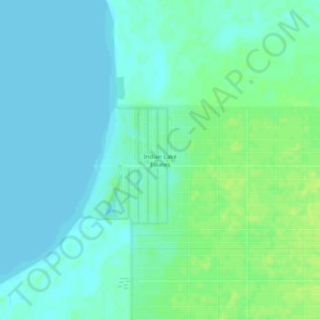 Indian Lake Estates topographic map, elevation, terrain