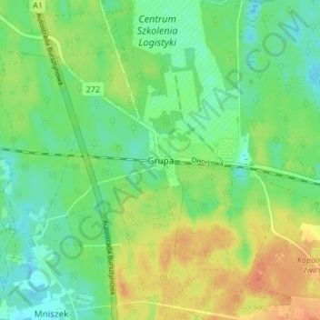 Grupa topographic map, elevation, terrain