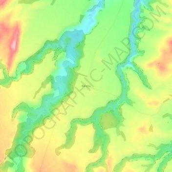 Kereru topographic map, elevation, terrain