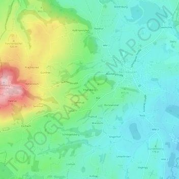 Ellensberg topographic map, elevation, terrain