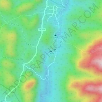 Tham Lod Cave topographic map, elevation, terrain