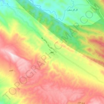 Mehr topographic map, elevation, terrain