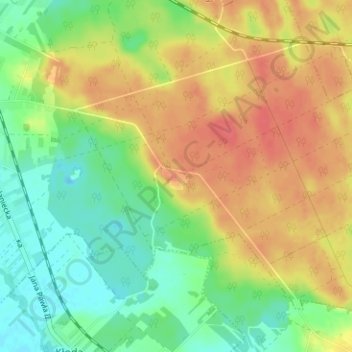 Klasztor topographic map, elevation, terrain