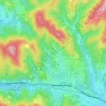 Marabi topographic map, elevation, terrain