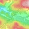 Pinantan Lake topographic map, elevation, terrain