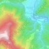 Blanc topographic map, elevation, terrain