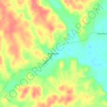Brightwater topographic map, elevation, terrain