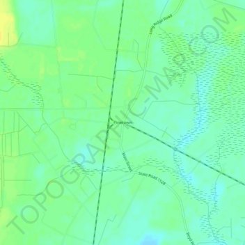 Pinetown topographic map, elevation, terrain