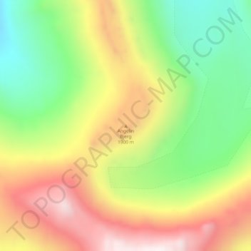 Angelin Bjerg topographic map, elevation, terrain