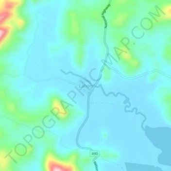 Labog topographic map, elevation, terrain