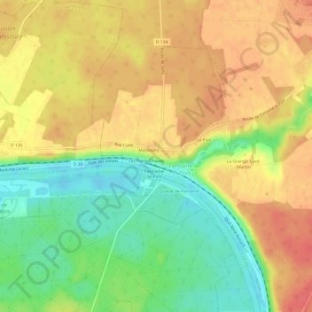 Les Grillons topographic map, elevation, terrain