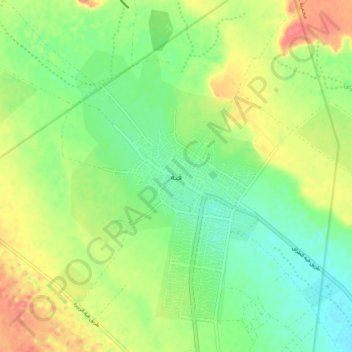 Qibah topographic map, elevation, terrain