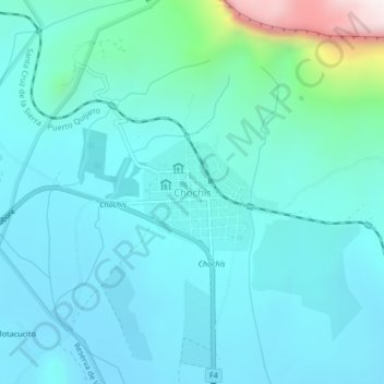 Chochís topographic map, elevation, terrain
