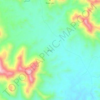 Al Wahah topographic map, elevation, terrain