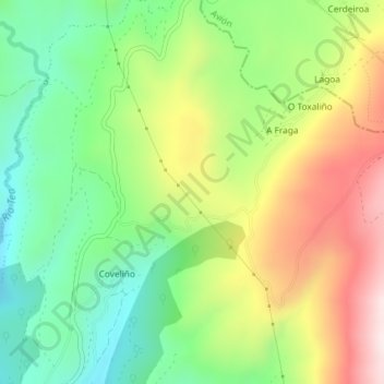 Rochiña topographic map, elevation, terrain