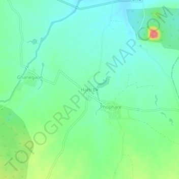 Hatti Bk topographic map, elevation, terrain