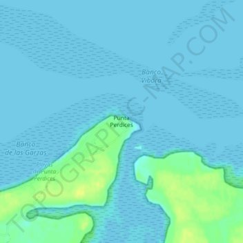 Punta Perdices topographic map, elevation, terrain