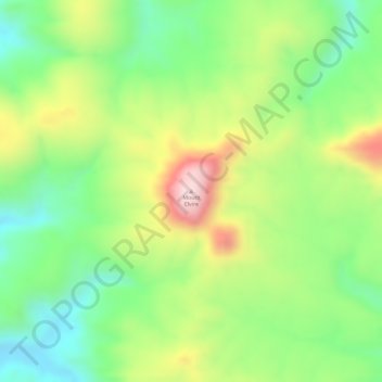 Mount Elvire topographic map, elevation, terrain