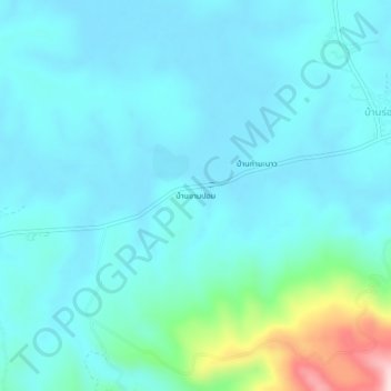 Ban Kham Pom topographic map, elevation, terrain