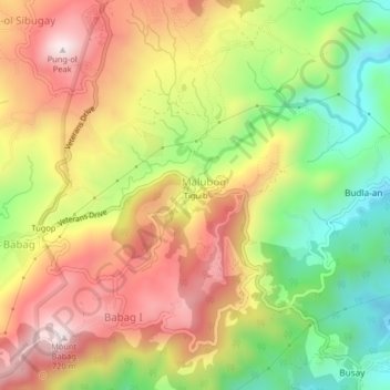 Tiguib topographic map, elevation, terrain