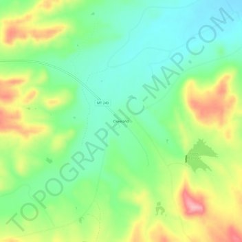 Cleveland topographic map, elevation, terrain