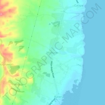 Malbago topographic map, elevation, terrain