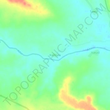 Karmala topographic map, elevation, terrain