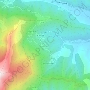 Ortale topographic map, elevation, terrain
