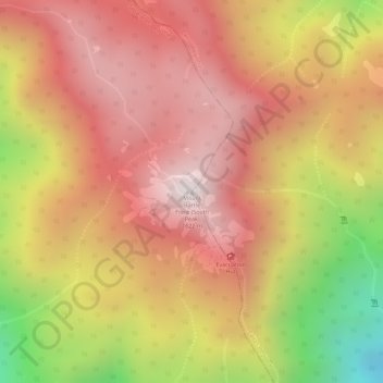 Mount Bartle Frere (South Peak) topographic map, elevation, terrain