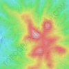 Patuhā topographic map, elevation, terrain