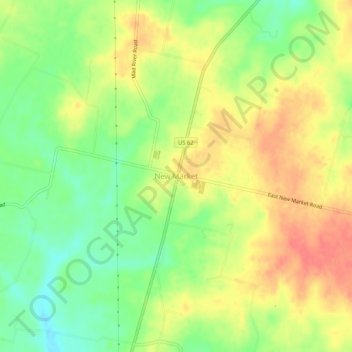 New Market topographic map, elevation, terrain