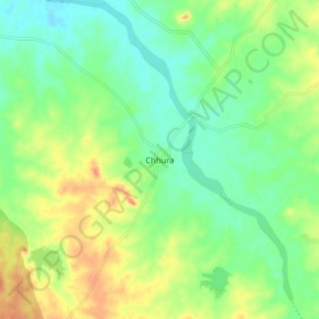 Chhura topographic map, elevation, terrain