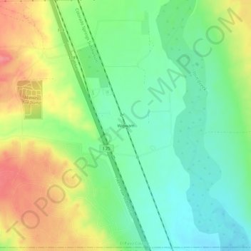 Wigwam topographic map, elevation, terrain