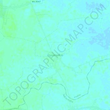 Ban Plai Huai topographic map, elevation, terrain