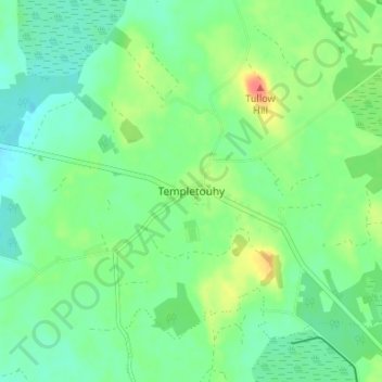 Templetouhy topographic map, elevation, terrain
