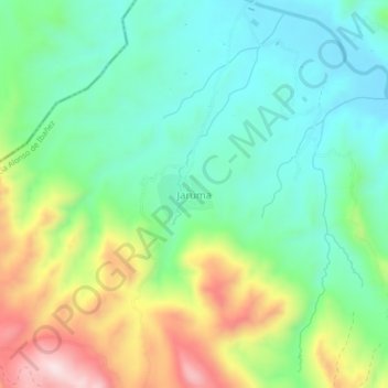 Jaruma topographic map, elevation, terrain