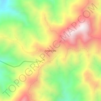 Santa Clara topographic map, elevation, terrain