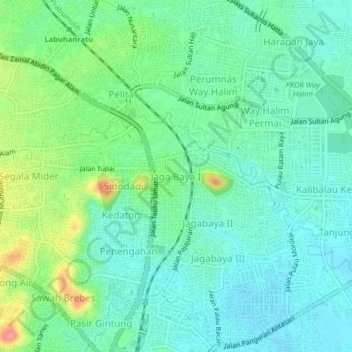 Jaga Baya I topographic map, elevation, terrain