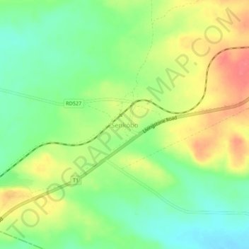 Senkobo topographic map, elevation, terrain