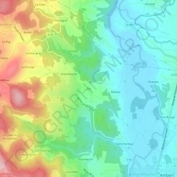 Zol topographic map, elevation, terrain
