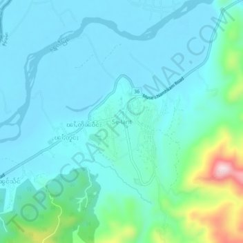 Se-lant topographic map, elevation, terrain