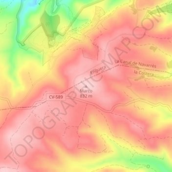 Marco topographic map, elevation, terrain
