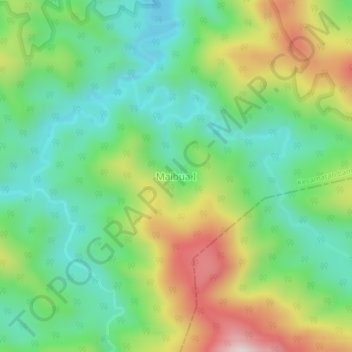 Maibua I topographic map, elevation, terrain