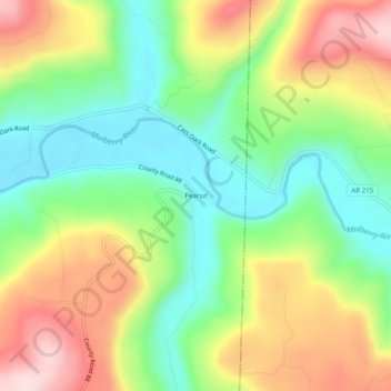 Peanut topographic map, elevation, terrain