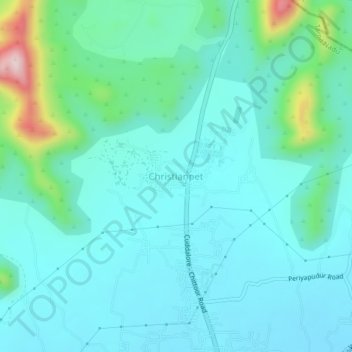 Christianpet topographic map, elevation, terrain